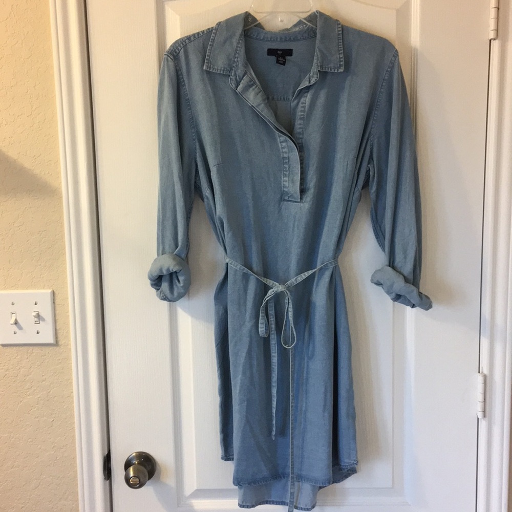 Gap denim shirt dress sz L. Super soft never worn